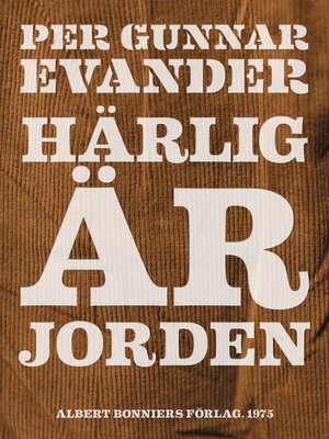 cover image of Härlig är jorden